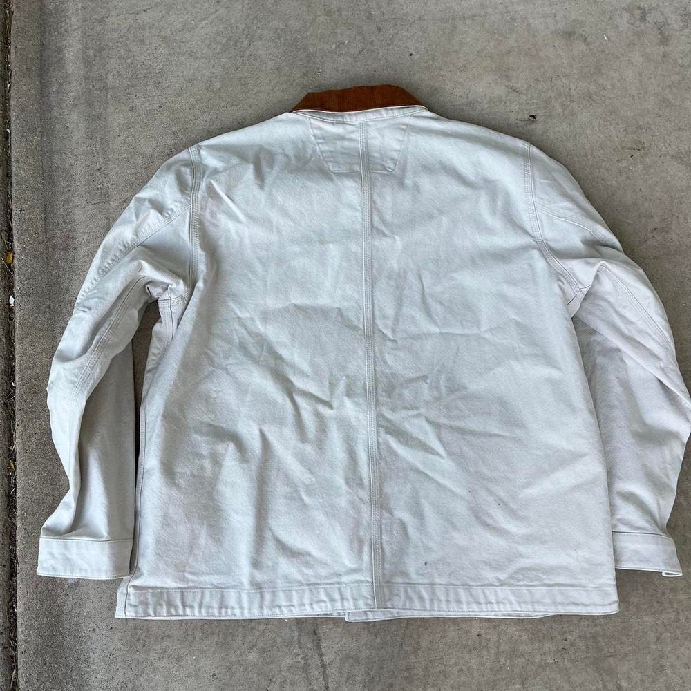 2010s Carhartt WIP Beige Chore Jacket size XL - Picture 4 of 4